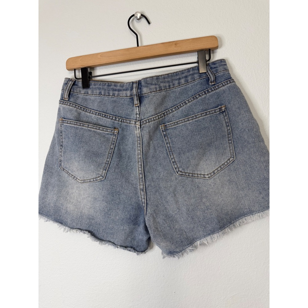 Sincerely Jules - Rhinestone‎ Detail Cut Off Denim Shorts Concert Festival Glam - Picture 5 of 10